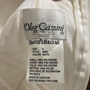 Oleg Cassini White Wedding Dress